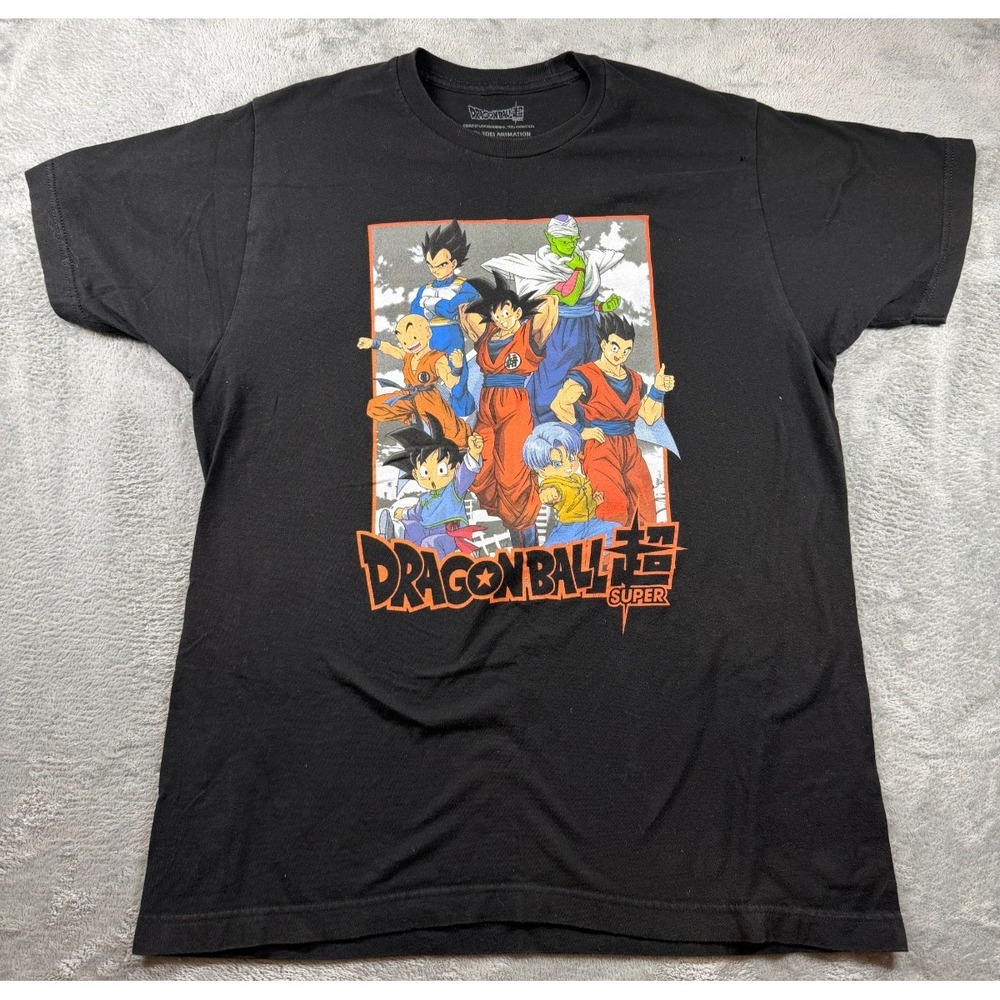 Dragon Ball Z T Shirt Mens L Anime Goku Vegeta Graphic Black Tee